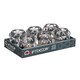 image 3 of Candleholder Microbeads Grey Crystal 8,4 x 9 x 8,4 cm (12 Units) N/A