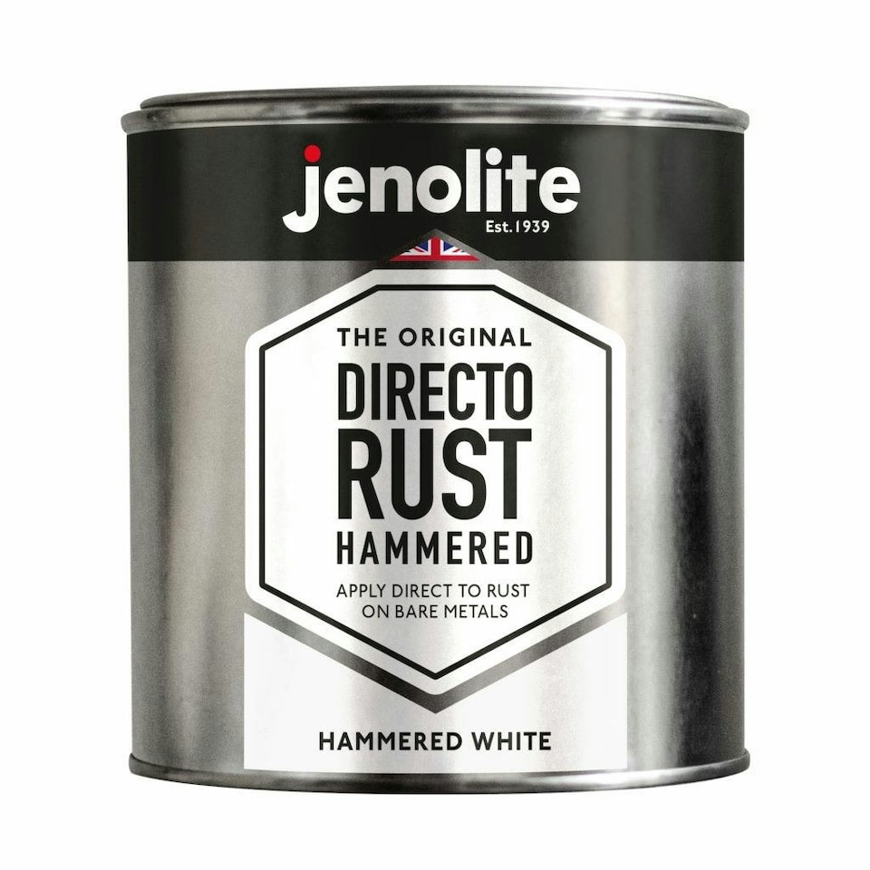 image 1 of Jenolite Directorust Hammered All-In-One Multi-Surface Paint - White - 1l