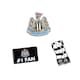 image 1 of Newcastle United FC Badge Set (Pack of 3) | Black | Black/White/Blue/Gold | 1
