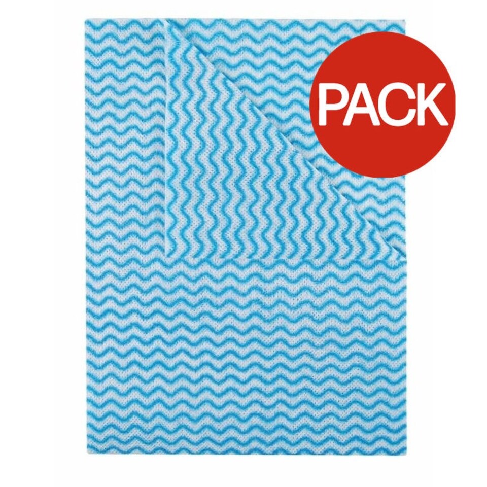 Abbey Ocean Wipe (Pack of 50) - Blue - 50 x 36cm