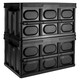 image 1 of TekBox 30L Black Folding Storage Box - Set of 2 Boxes