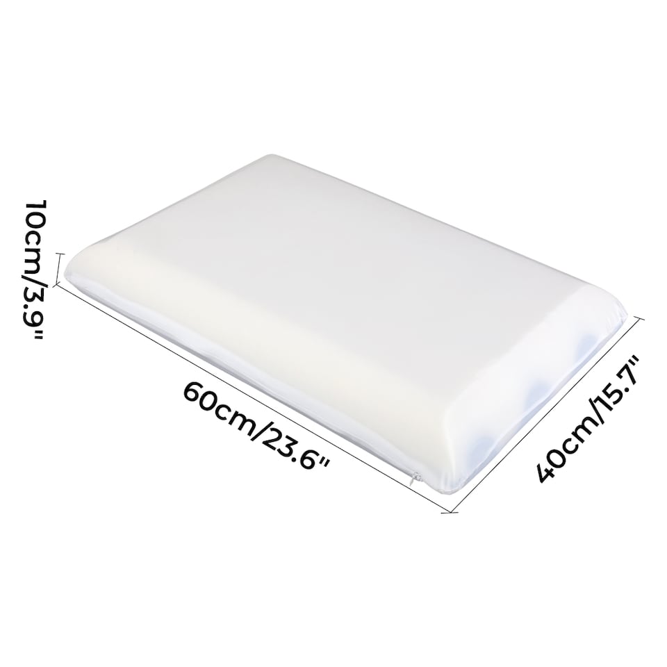 image 1 of Lavio Memory Foam Pillow Contour Orthopedic Neck Support Dual Sided 2 Firmness