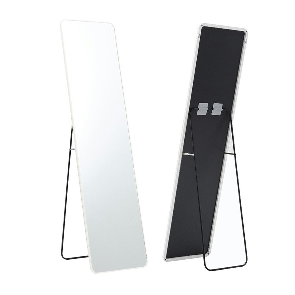 image 1 of Living and Home Modern Rectangular Metal Floor Mirror