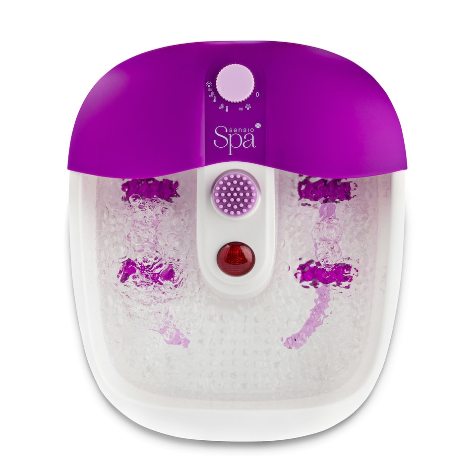 image 1 of Sensio Spa Foot Spa Massager Pedicure With Nine Accessories, Heat Bubbles & Massaging Tools All In One