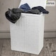 image 6 of Resin Laundry Clothes Basket with Lid, Lock & Removable Cloth Lining – Woven Storage Hamper for Laundry, Bedroom & Bathroom – Available in Medium & Large Sizes