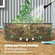 image 6 of Outsunny Set of 2 Raised Beds for Garden with Metal Plant Stakes, Dark Grey Green
