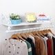 image 7 of Living and Home Wall Mounted Metal Clothes Display Rack - White