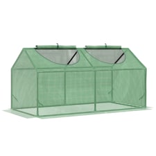 Outsunny Greenhouse Plants Foil Tomato Vegetable House W 2 Windows White
