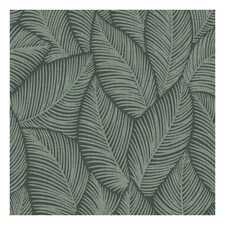 Muriva Denver Leaf Vinyl Wallpaper - Green - 10m x 53cm | Green