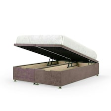 Mauve Naples Velvet Ottoman Base Small Double | Multi