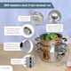 image 3 of Buckingham Stainless Steel 3 Tier Steamer Set 18 cm  Premium Quality