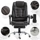 image 3 of HOMCOM PU Leather Executive Office Chair with Retractable Footrest, Brown