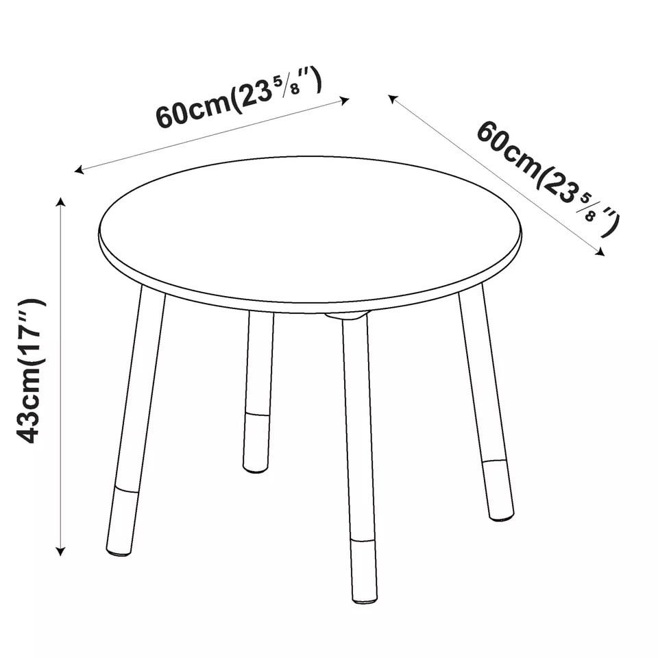 image 1 of Kids Wooden Round Table & Chair Set Toddlers Small Children Home Nursery Play | Multi | grey table with 4 chairs | 5