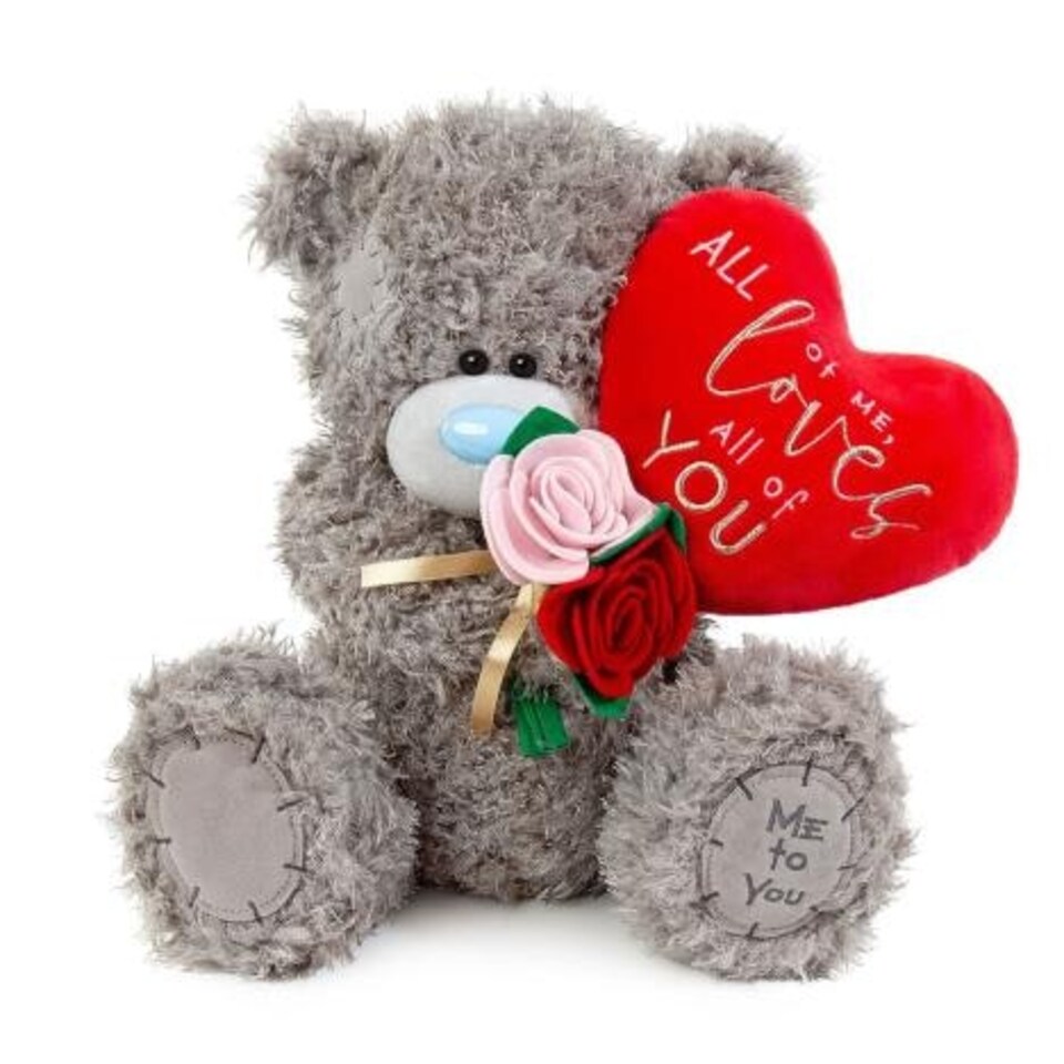 image 1 of Me To You Bear 20" Flowers & Heart Balloon