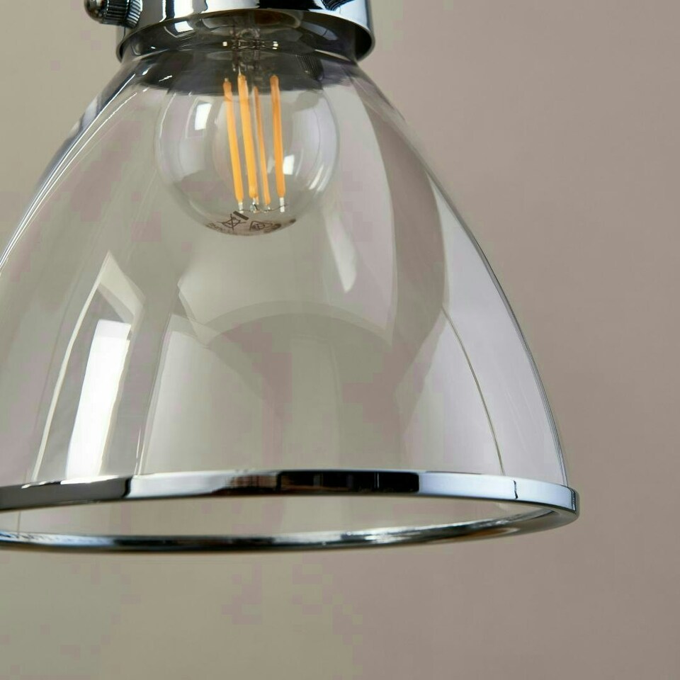 image 1 of Brunswick Polished Nickel & Glass Desk Table Lamp Silver
