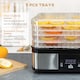 image 4 of HOMCOM 5 Tier Food Dehydrator, 245W Stainless Steel Food Dryer Machine with Adjustable Temperature, Timer and LCD Display for Drying Fruit, Meat, Vegetable, Jerky and Pet Treat, Black