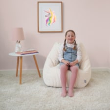 rucomfy Indoor Jumbo Cord Snuggle Bean Bag Chair for Kids