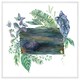 image 1 of Green leaves board (Picture Frame) White | XL