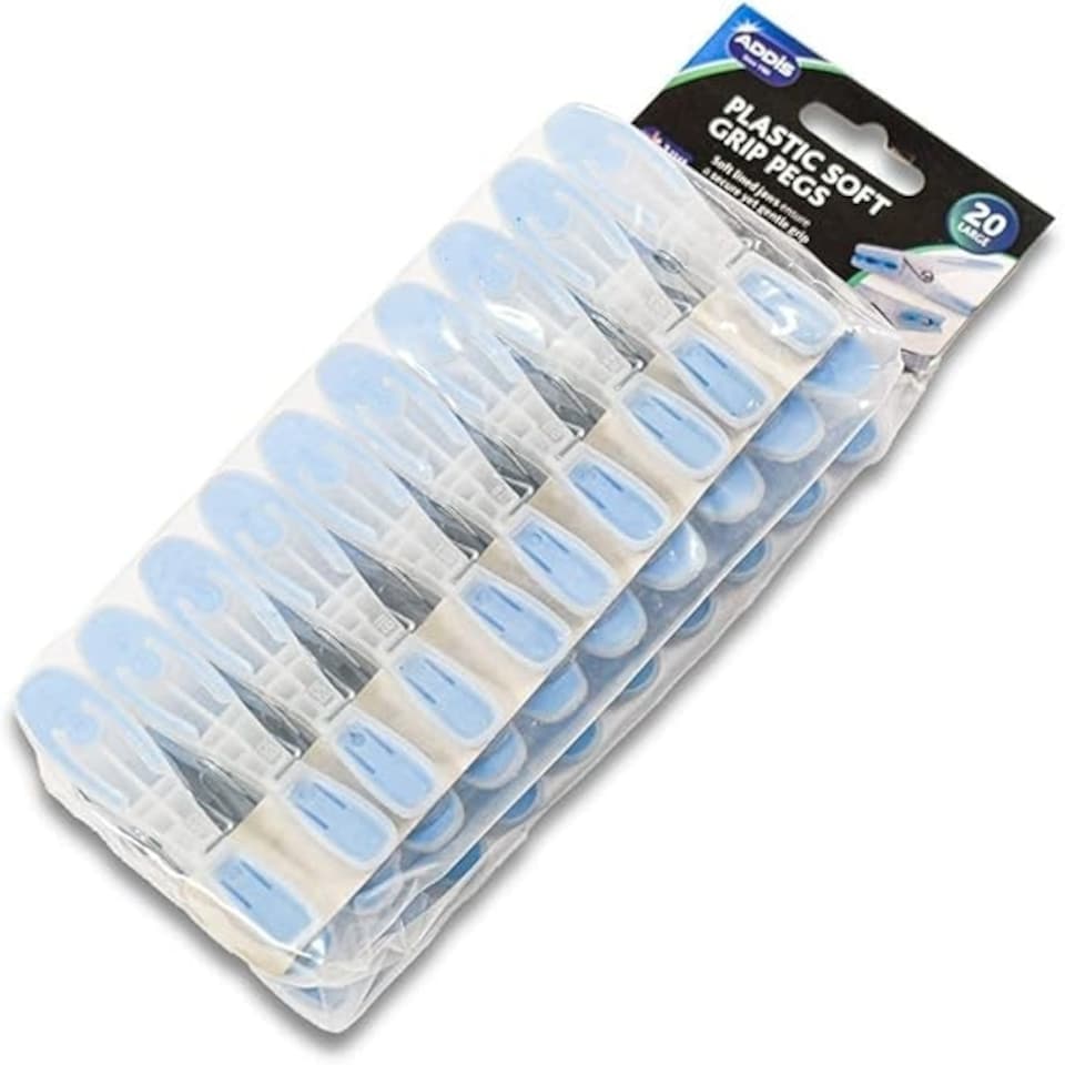 image 1 of Addis Large Soft Clip Pegs, Pack of 20