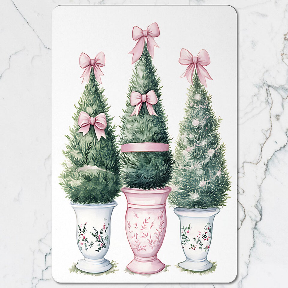 image 1 of Christmas Placemat And Coaster Set With Wood Backing In High End Print Artwork Limited Edition