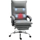 image 1 of Vinsetto Microfibre Vibration Massage Office Chair with Footrest, Heat, Grey
