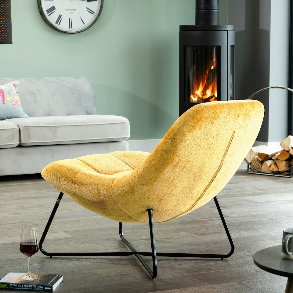image 1 of Merced Fabric Accent Chair - Mustard