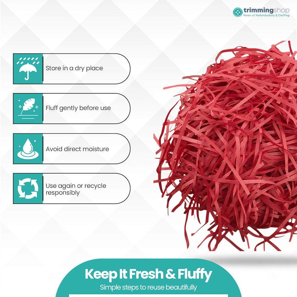 image 1 of Shredded Tissue Paper, Decorative Gift Packaging Hamper Filler - 200G