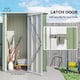 image 4 of Outsunny 5ft x 3ft Garden Storage Shed, Outdoor Metal Shed with Sloped Roof, Lockable Door for Tools, Equipment, Light Green