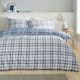 image 2 of Catherine Lansfield Kelso Check Reversible Duvet Cover Set Blue Blue | King