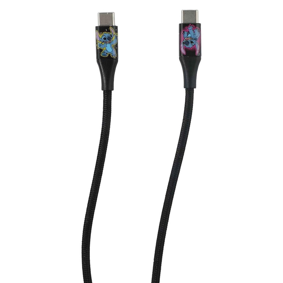 image 1 of Stitch 6ft Type-C Braided Charging Cable Galactic