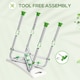 image 4 of HOMCOM Adjustable Shower Stool with Foot Pads for Elderly Disabled Green