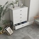 image 3 of White 5-Drawer Chest Cabinet | Black | 1