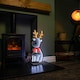 image 3 of 60cm Infinity Standing Christmas Reindeer with Metal Base, White and Red LEDs