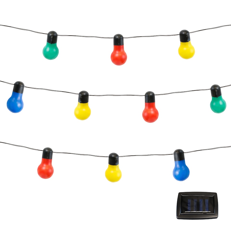image 1 of Gardenwize Solar Tropical Globe String Lights for Garden Fence Patio