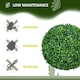image 7 of HOMCOM Set of 2 Artificial Topiary Balls Indoor Outdoor Faux Boxwood Balls