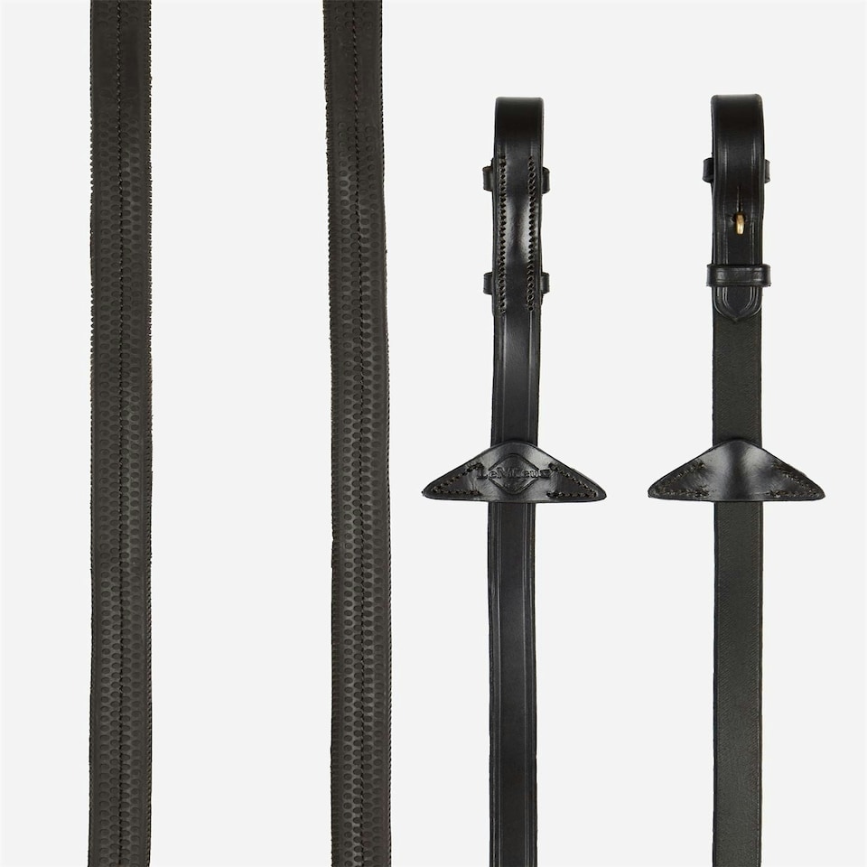 image 1 of LeMieux Rubber Reins Silver | Pony