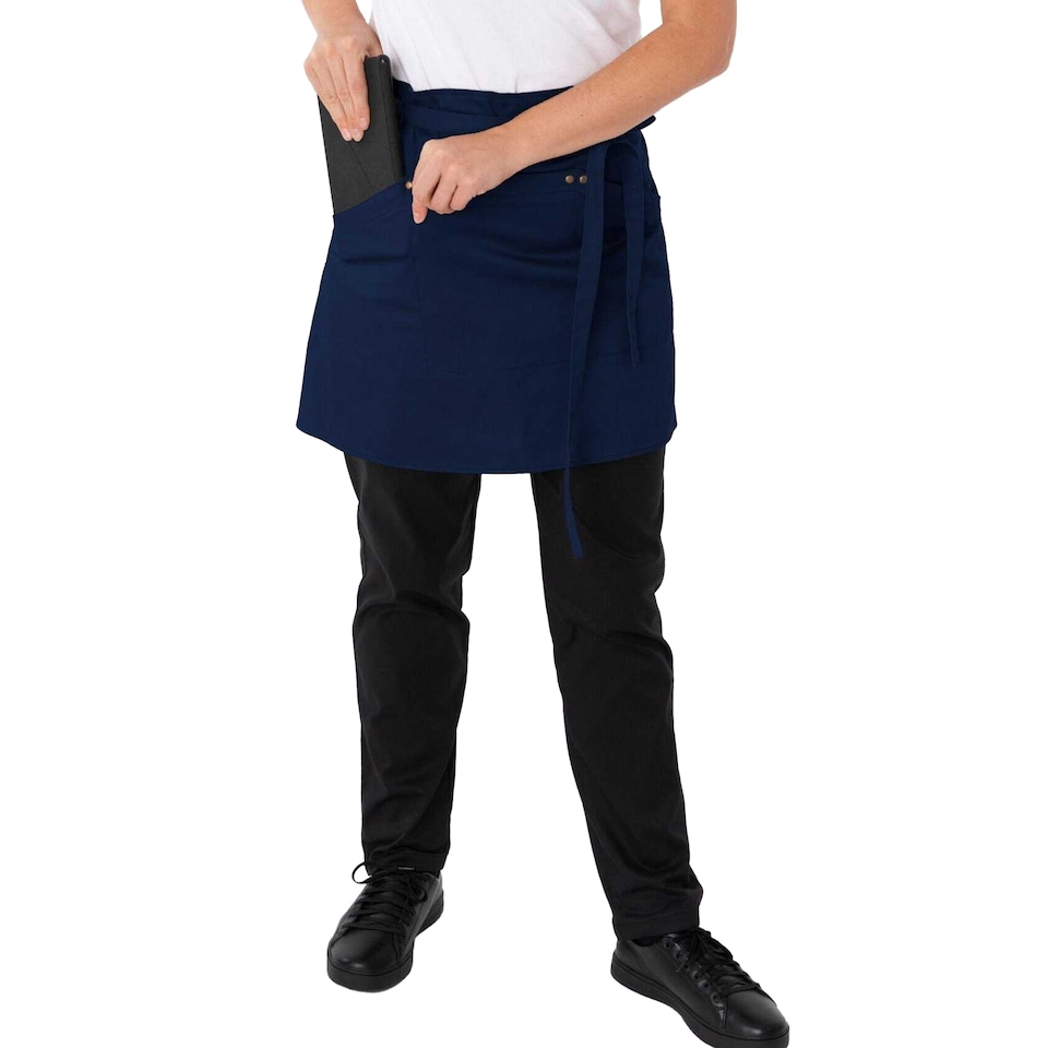 Dennys Unisex Adult Le Chef Prep Waist Apron | Blue | Navy | One Size | 1