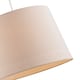 image 3 of Contemporary Light Taupe Linen Fabric Drum Lampshade with Cotton Inner Cream