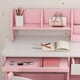 image 9 of ZONEKIZ Kids Desk and Chair Set with Storage for 5-8 Years | Pink