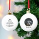 image 3 of Personalised Paw Print Memorial Photo Upload Bauble