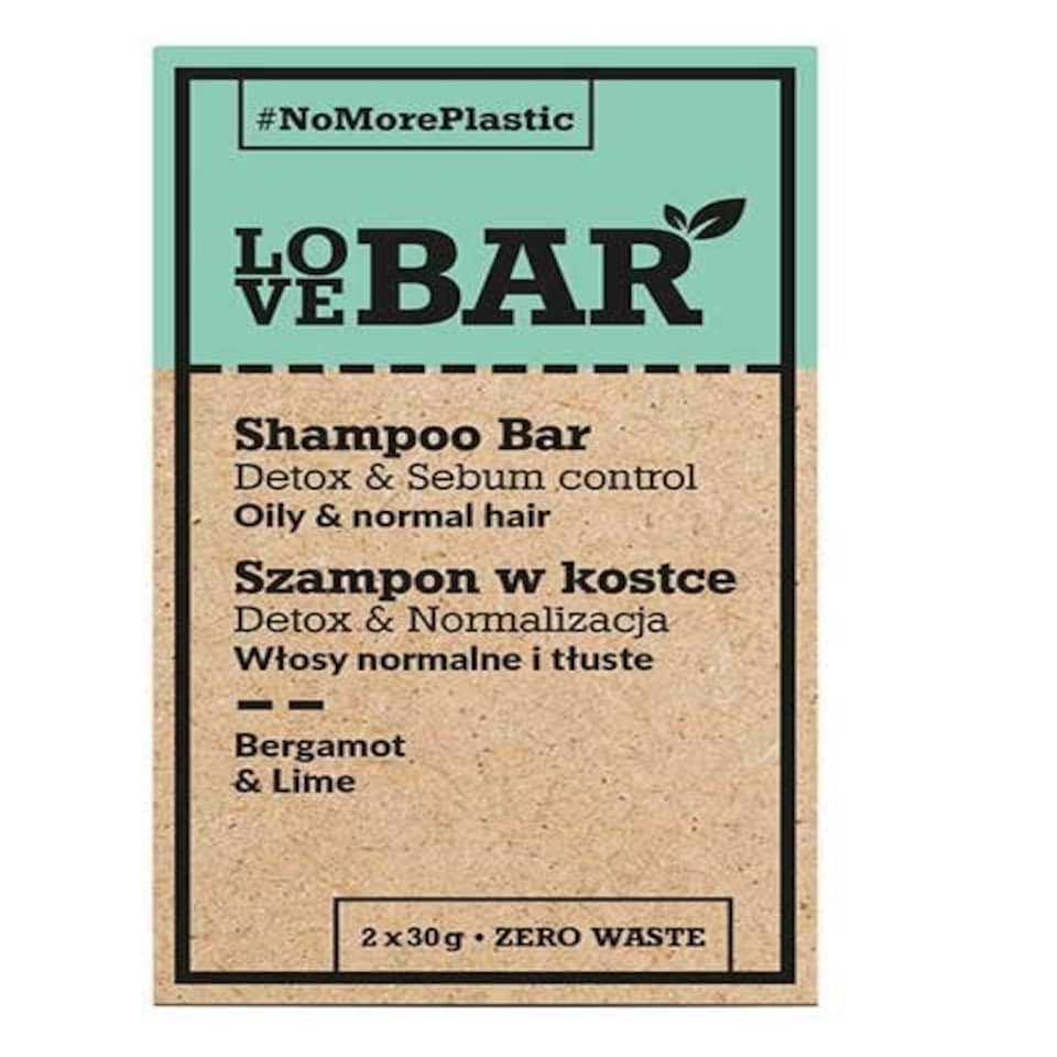 Love Bar  Shampoo Bar For Oily And Normal Hair 2 x 30 g