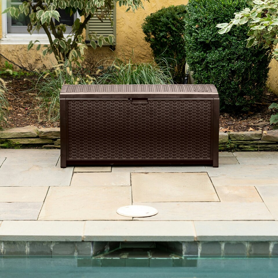 image 1 of Suncast Missouri 375L Storage Box - Java Brown Brown