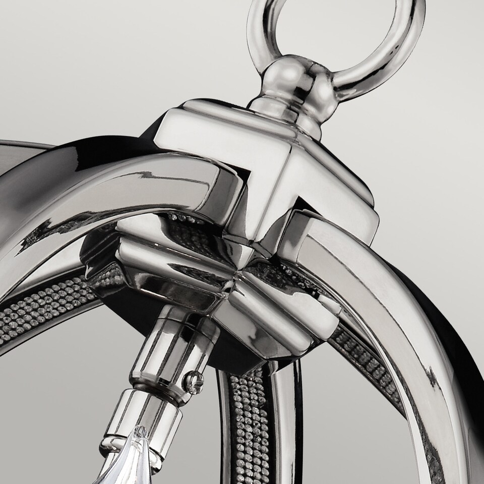 image 1 of Corinne 3 Light Small Spherical Ceiling Pendant Polished Nickel, E14