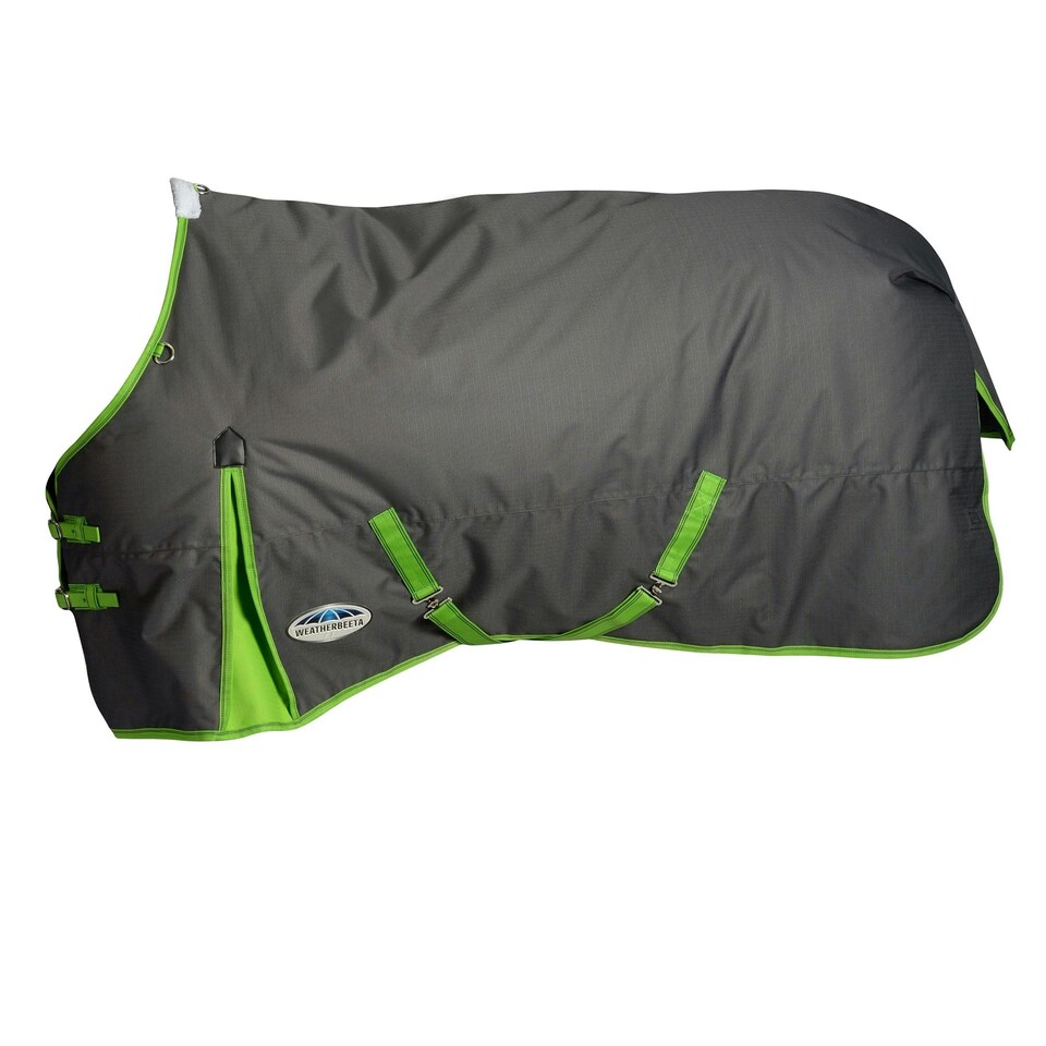 image 1 of Weatherbeeta Comfitec Essential Standard-Neck Midweight Horse Turnout Rug - Grey/Lime - 4´