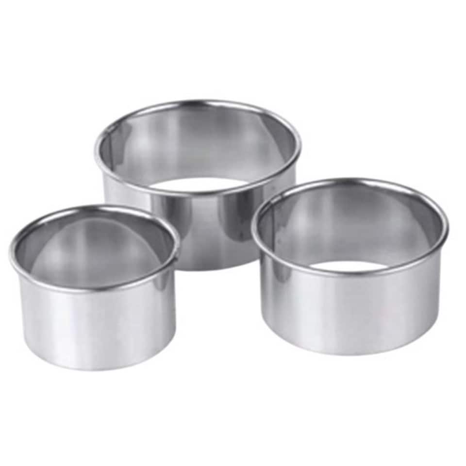 Plain Pastry Cutters Assorted 3pk - One Colour - One Size