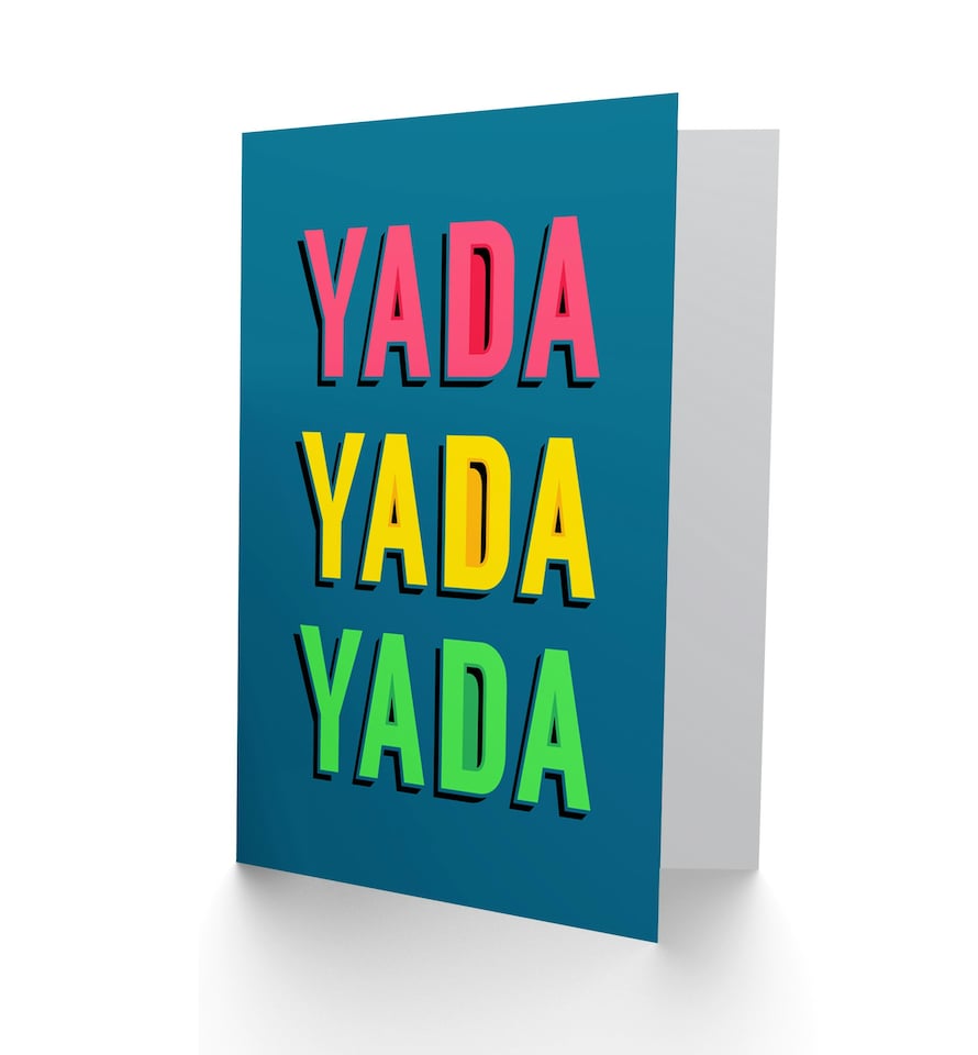 image 1 of Yada Yada Talking Bright Word Bold Card