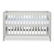 image 2 of Pembrey Cot Bed & Fibre Mattress - Convertible Baby Bed, Adjustable Mattress Base, Suitable from Birth to 4 Years (Ash Grey)