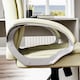 image 6 of Vida Designs Charleton Office Chair Computer Desk Table Chair, Cream