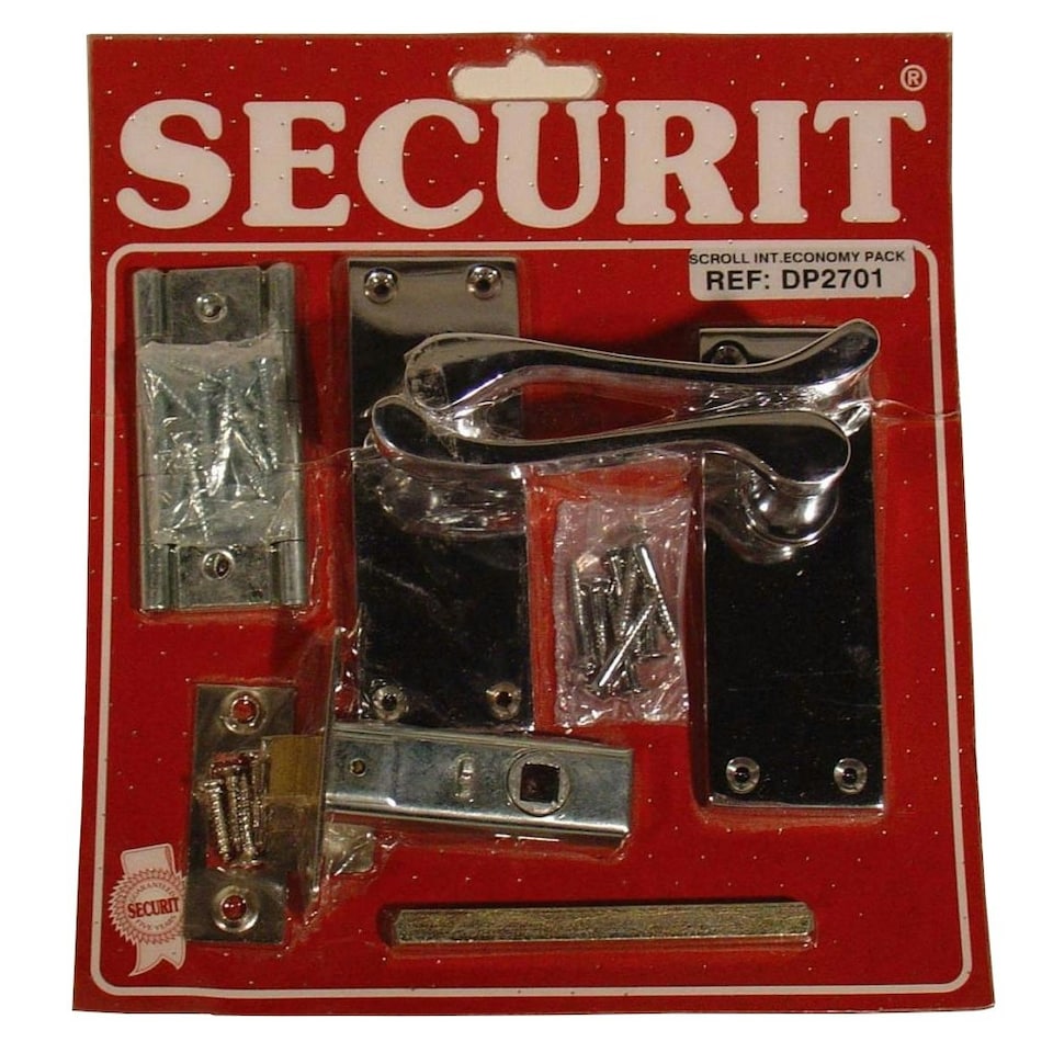 Securit Chrome Scroll Internal Pack - Silver - One Size