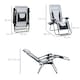 image 5 of Outsunny Zero Gravity Lounger Chair, Folding Reclining Patio Chair with Padded Seat, Cup Holder, Soft Cushion and Headrest for Poolside, Camping, Light Grey